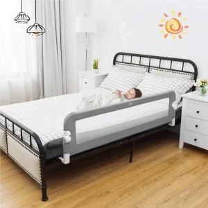 Barrière de lit enfant pliable avec sangle de sécurité – installation facile