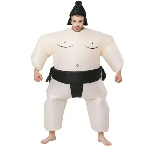 Costume sumo gonflable adulte avec ceinture à piles – déguisement cosplay réaliste