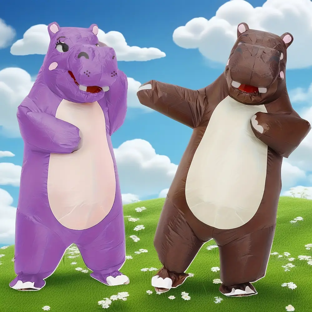 Déguisement gonflable hippopotame adulte – costume humoristique original – Image 6