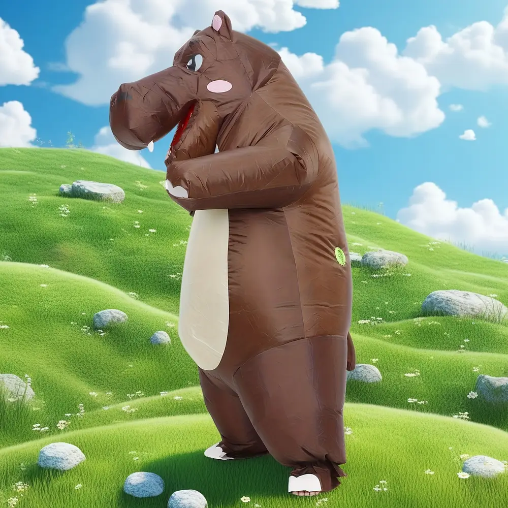 Déguisement gonflable hippopotame adulte – costume humoristique original – Image 8
