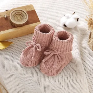 Chausson pour bébé en tricot – Confort ultra doux et chaleur naturelle pour les premiers pas
