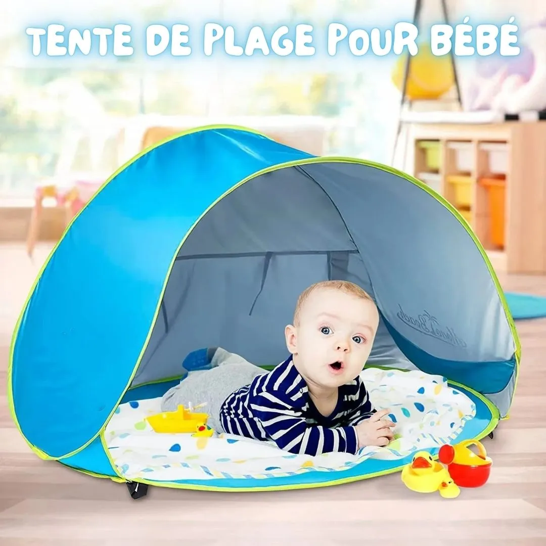 Tente de plage pour bébé – Protection UV 50+, anti-vent et moustiques – Idéale pour sorties en famille – Image 3