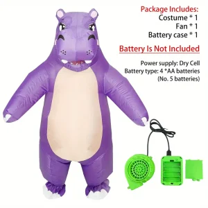 Déguisement gonflable hippopotame adulte – costume humoristique original