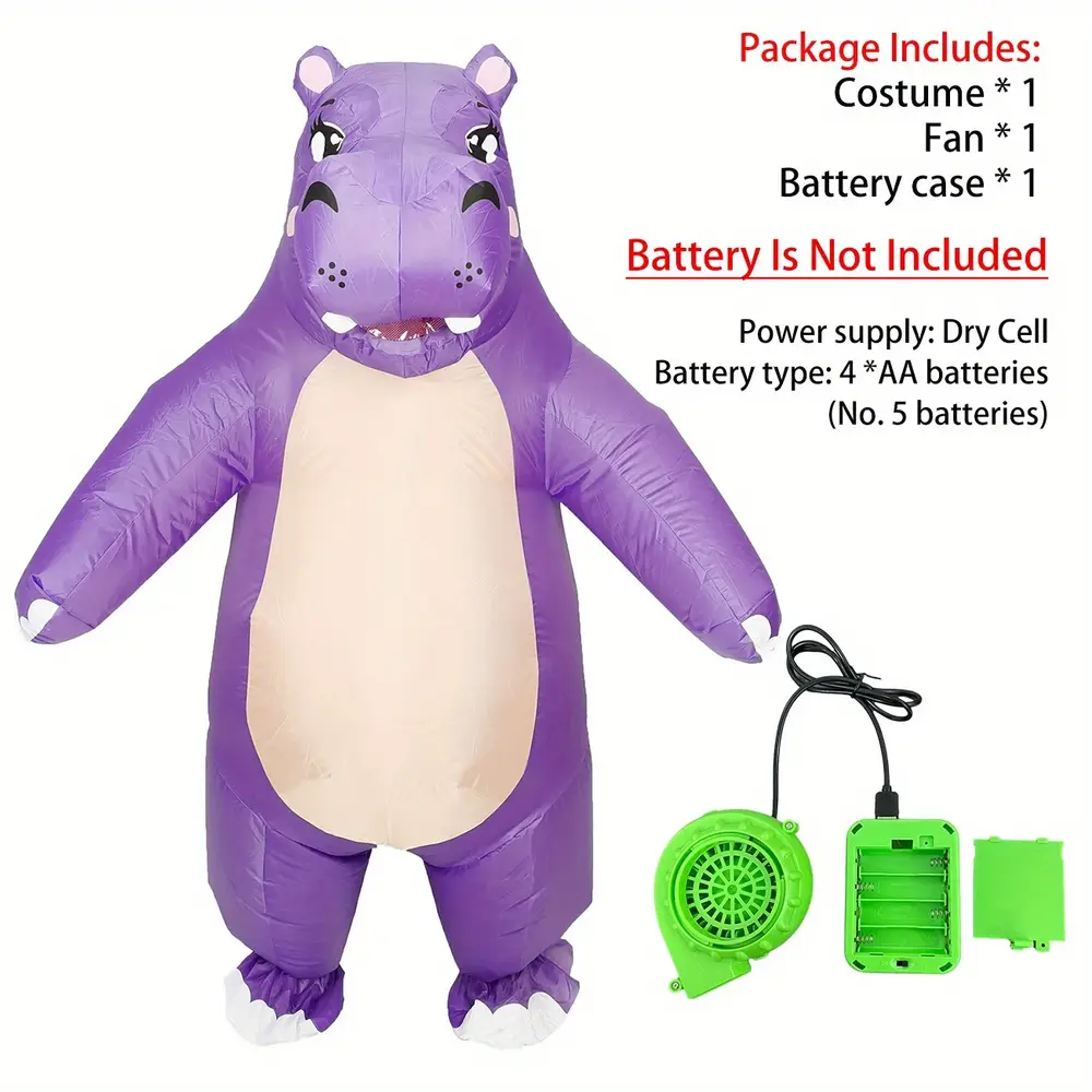 Déguisement gonflable hippopotame adulte – costume humoristique original