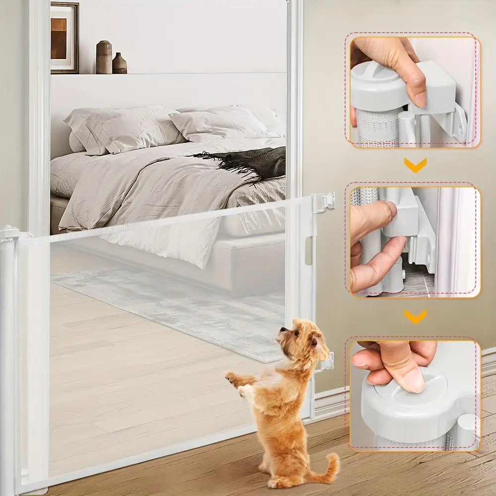 Barrière de sécurité rétractable pour enfant – montage mural facile – Image 5