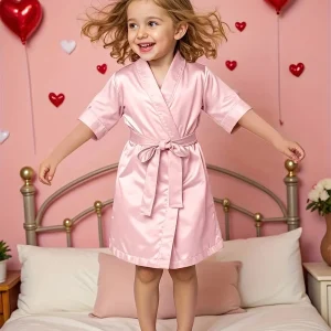 Peignoir enfant en flanelle douce – robe de chambre fille chaude et confortable