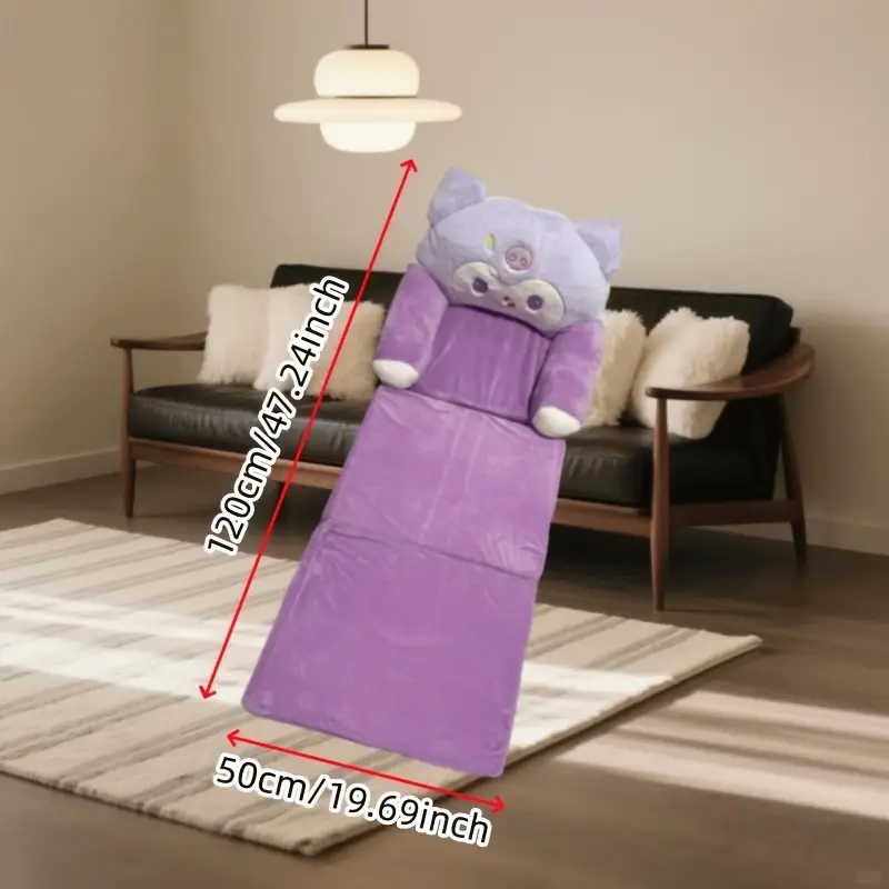 Canapé-lit pliable en peluche Kuromi – tapis tatami doux design kawaii – Image 7
