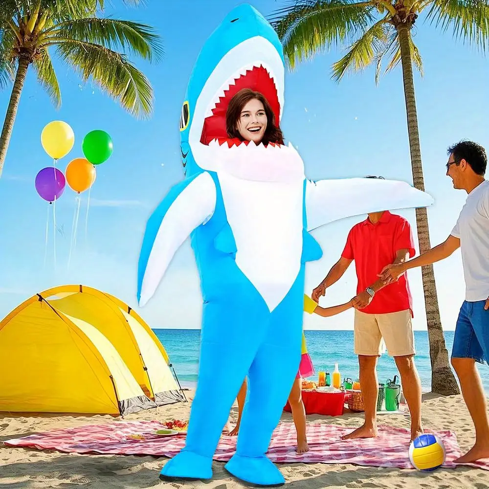 Costume requin gonflable adulte – déguisement original pour fête et carnaval – Image 5
