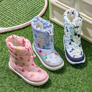 Bottes de neige montantes enfant imperméables doublées fourrure antidérapantes