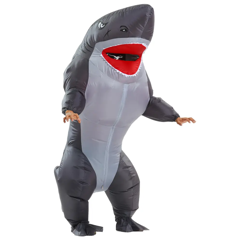 Costume requin gonflable adulte avec ventilateur – déguisement intégral festif – Image 7