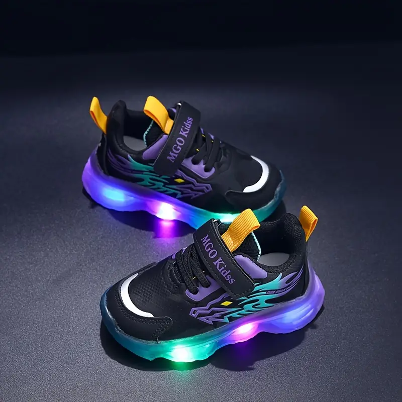 Baskets enfant LED motif dinosaure – chaussures sport lumineuses garçon fille – Image 8