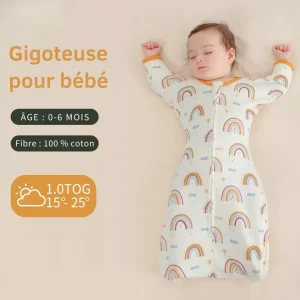 Gigoteuse emmaillotage bébé – Sommeil apaisé et sécurisé – Réduit les réveils nocturnes