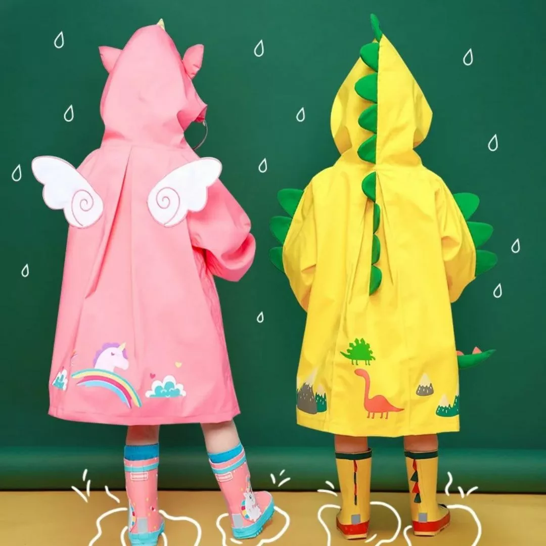 Poncho de pluie enfant – Protection imperméable et légère pour rester au sec à l’école ou en balade – Image 2