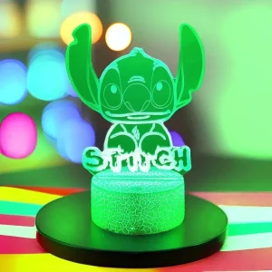 Veilleuse 3D stitch – Lumière apaisante pour enfants – Design original Disney – Cadeau idéal chambre bébé
