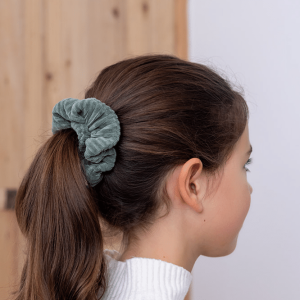 Les Petits Chouchous Velours Gris vert