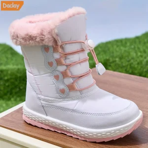 Bottes de neige montantes enfant imperméables – intérieur chaud et antidérapantes
