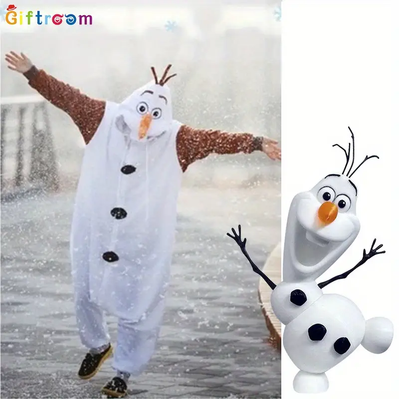 Déguisement adulte Olaf – costume intégral de cosplay Disney La Reine des Neiges