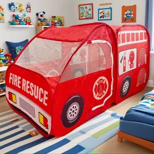 Tente enfant camion de pompier – jeu de rôle pliable intérieur extérieur