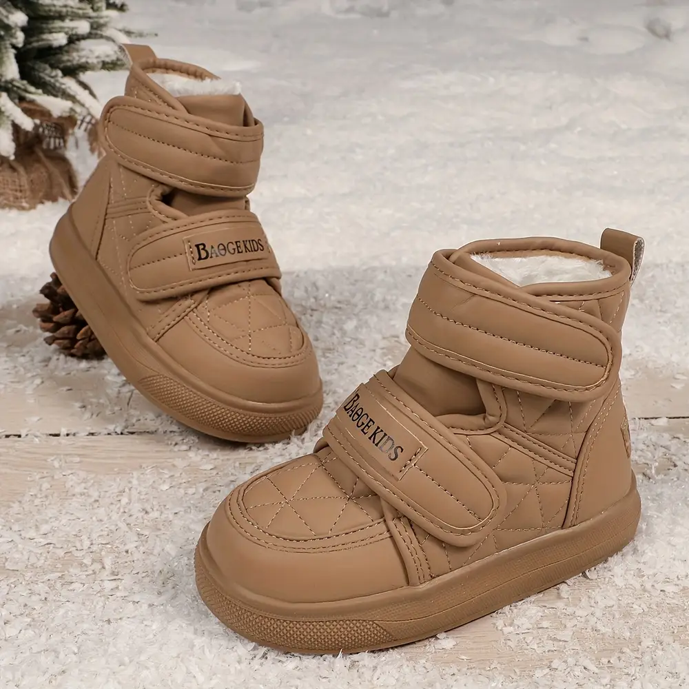 Bottes de neige enfant imperméables doublées fourrure – hiver mixte chaud – Image 3