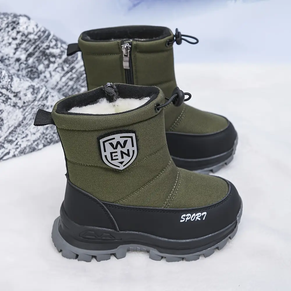 Bottes de neige enfant imperméables fourrées hiver – garçon et fille confortables – Image 8