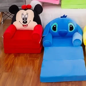 Coussin pliant en mousse à mémoire avec design Stitch bleu et vert vibrant