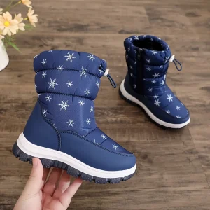 Bottes d’hiver enfant doublées polaire imperméables antidérapantes confortables