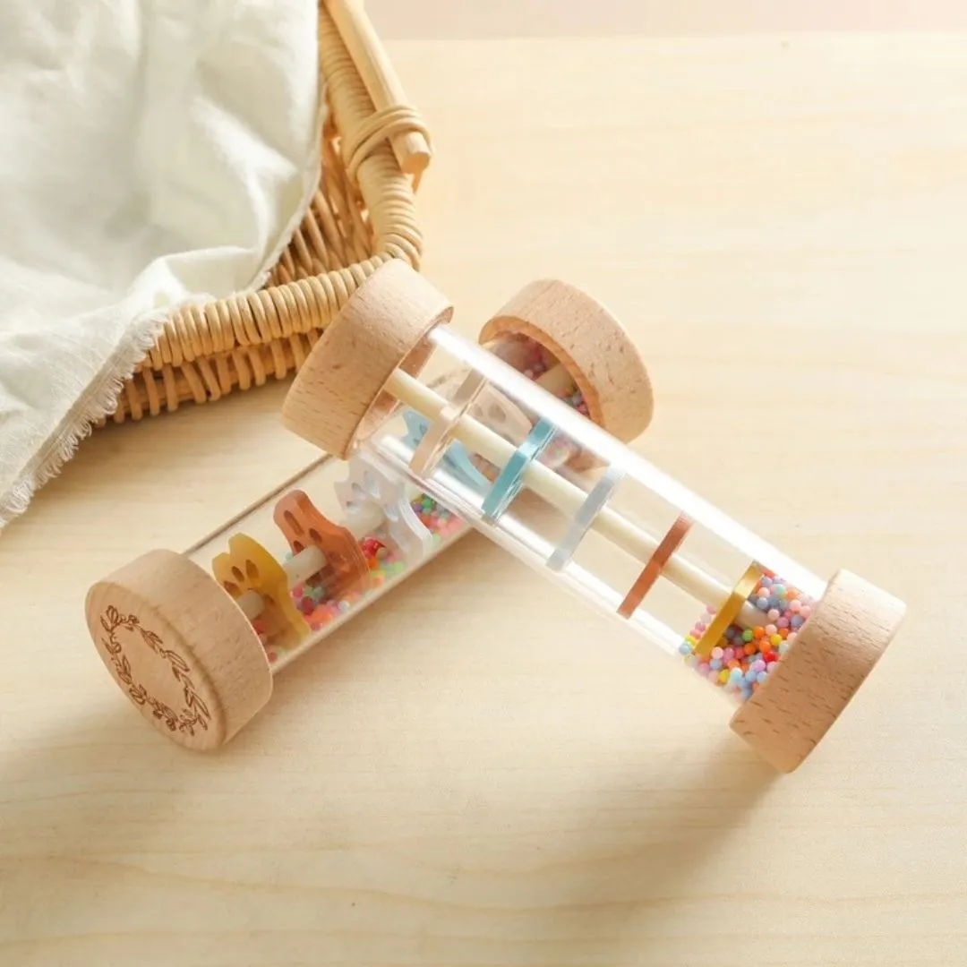 Baton de pluie pour bebe – Eveil sensoriel doux et apaisant – Jouet Montessori en bois naturel – Image 3