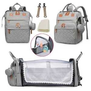 Sac à dos à langer multifonction bébé – matelassé, pratique pour voyage
