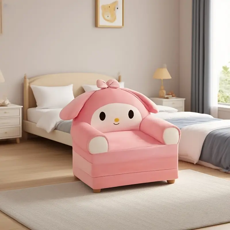 Canapé-lit pliable en peluche Kuromi – tapis tatami doux design kawaii – Image 3
