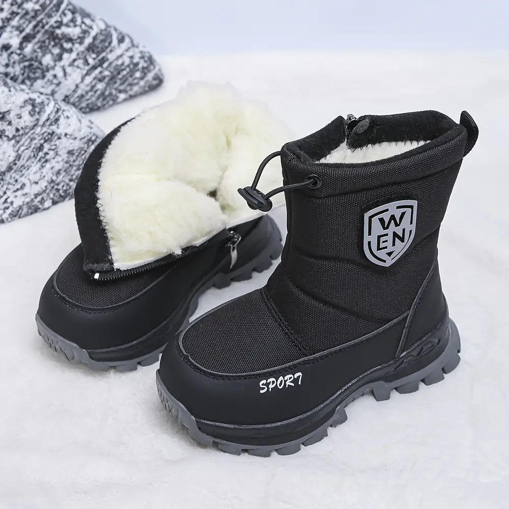 Bottes de neige enfant imperméables fourrées hiver – garçon et fille confortables – Image 2