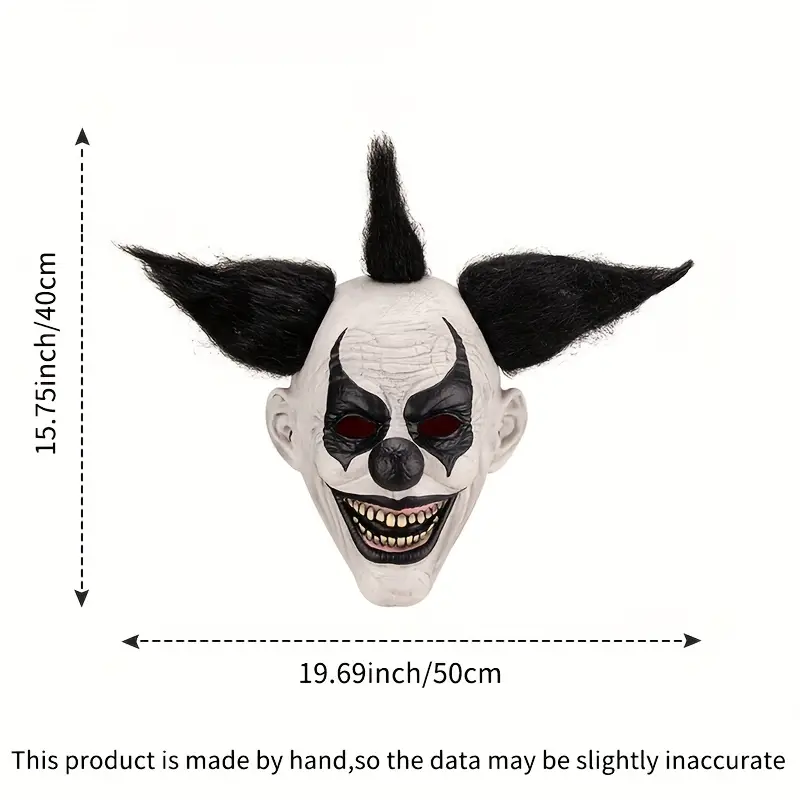 Masque de clown en latex effrayant – dents aiguisées et regard terrifiant – Image 5