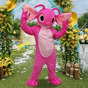 Costume mascotte Stitch Disney à capuche – peluche douce effet cocooning