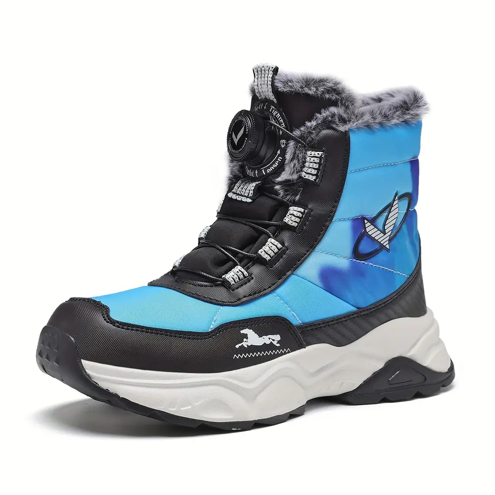 Bottes de neige enfant imperméables doublées fourrure chaude – hiver antidérapantes – Image 8