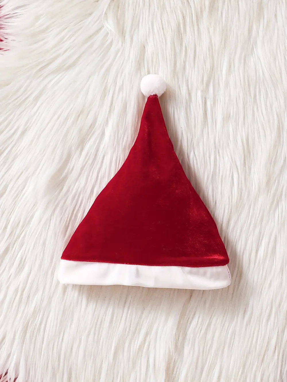 Robe bébé Noël en peluche chaude avec manches longues et bonnet assorti – Image 2