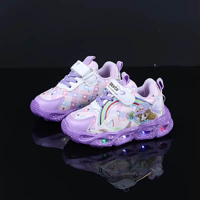 Baskets lumineuses enfant à motifs dessin animé – chaussures sport fille LED – Image 8