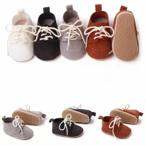 Chausson bébé cuir – Ultra doux et antidérapants pour premiers pas confortables – Fabrication artisanale