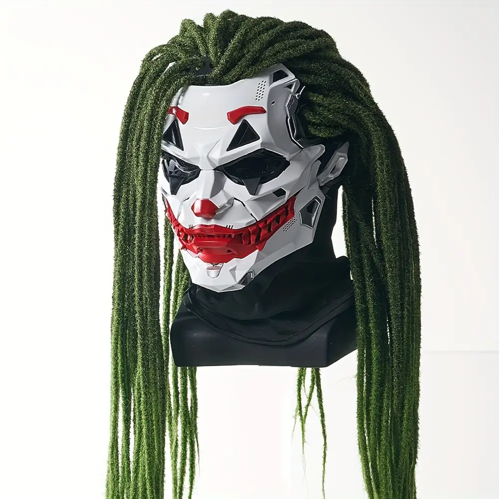 Masque clown maléfique réaliste pour Halloween – visage rieur terrifiant – Image 4