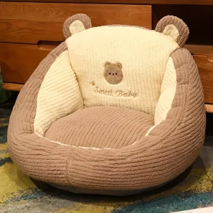 Coussin ergonomique en velours doux pour chaise de bureau ou siège d’étude