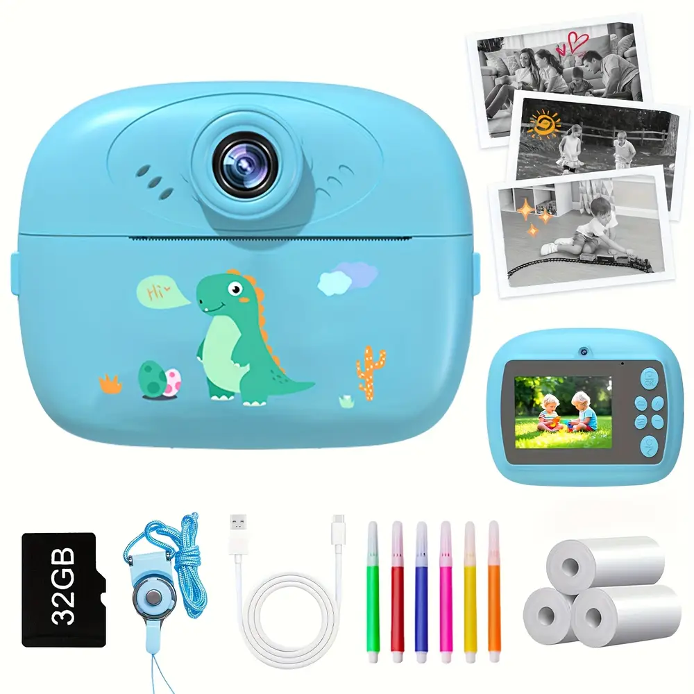 Appareil photo instantané enfant 1080P – double objectif, impression HD – Image 3