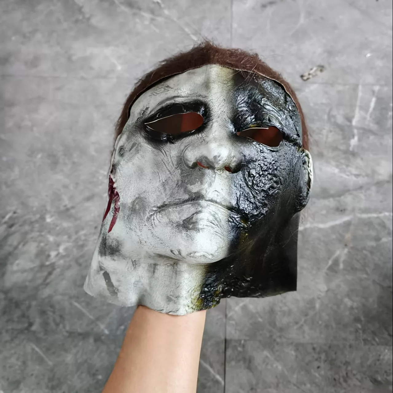 Masque d’horreur réaliste Michael Myers – visage ensanglanté effrayant – Image 4