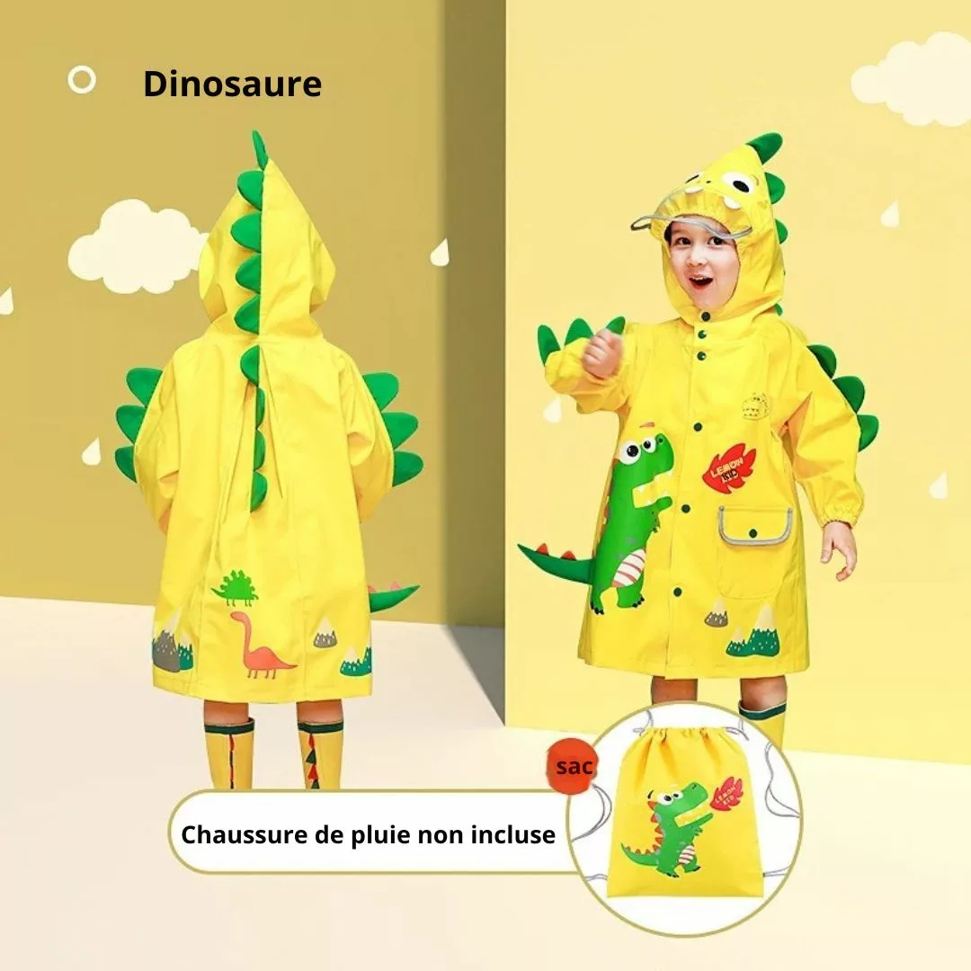 Poncho de pluie enfant – Protection imperméable et légère pour rester au sec à l’école ou en balade – Image 9