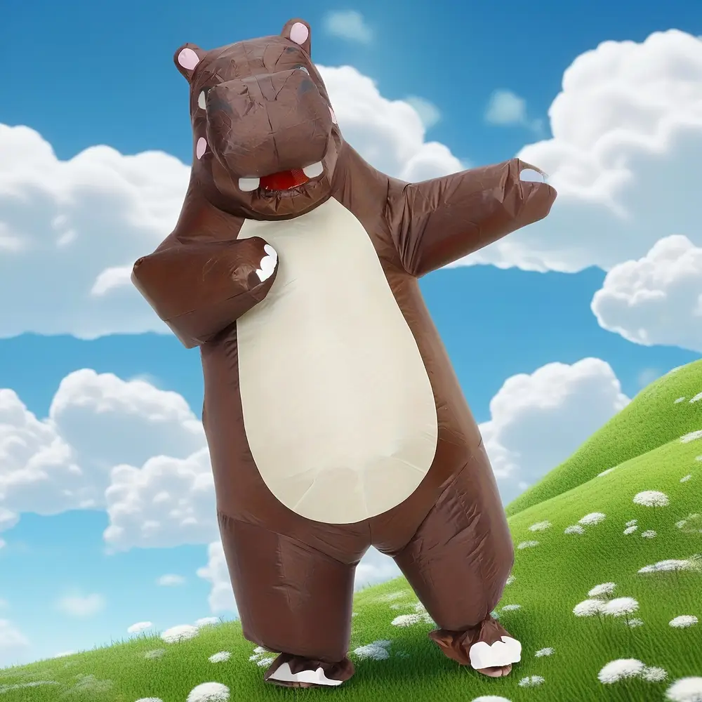Déguisement gonflable hippopotame adulte – costume humoristique original – Image 7