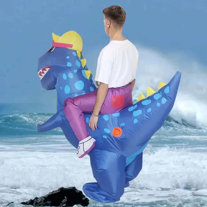 Costume dinosaure gonflable avec lunettes de soleil Bleues – effet garanti – Image 3