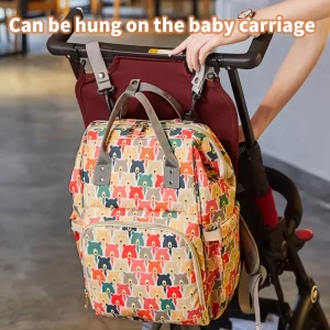 Sac à dos isotherme multifonction avec poches repas et imprimé lion girafe