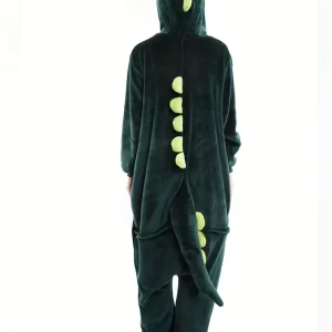 Combinaison dinosaure en peluche unisexe – costume doux pour fêtes et Halloween