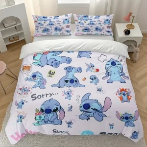 Parure de lit thème anime 2 ou 3 pièces en polyester doux – style manga moderne