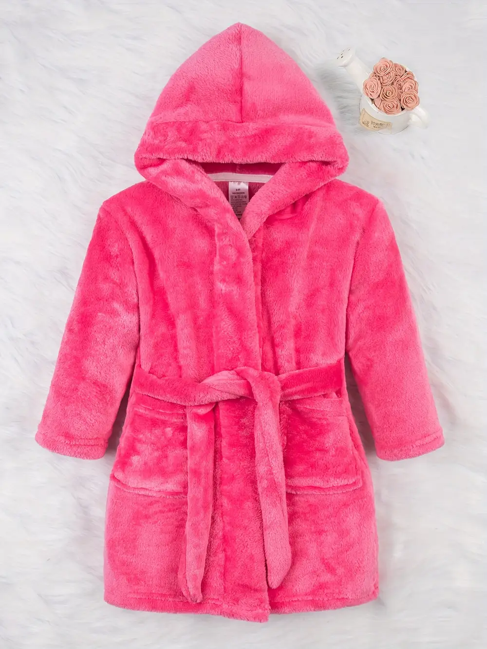 Peignoir enfant doux avec capuche et ceinture – confort cocooning fille