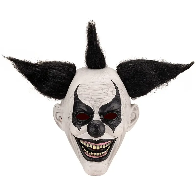Masque de clown en latex effrayant – dents aiguisées et regard terrifiant – Image 4