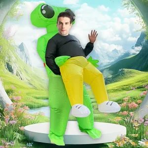 Déguisement gonflable alien porté enlevé – costume drôle adulte fête