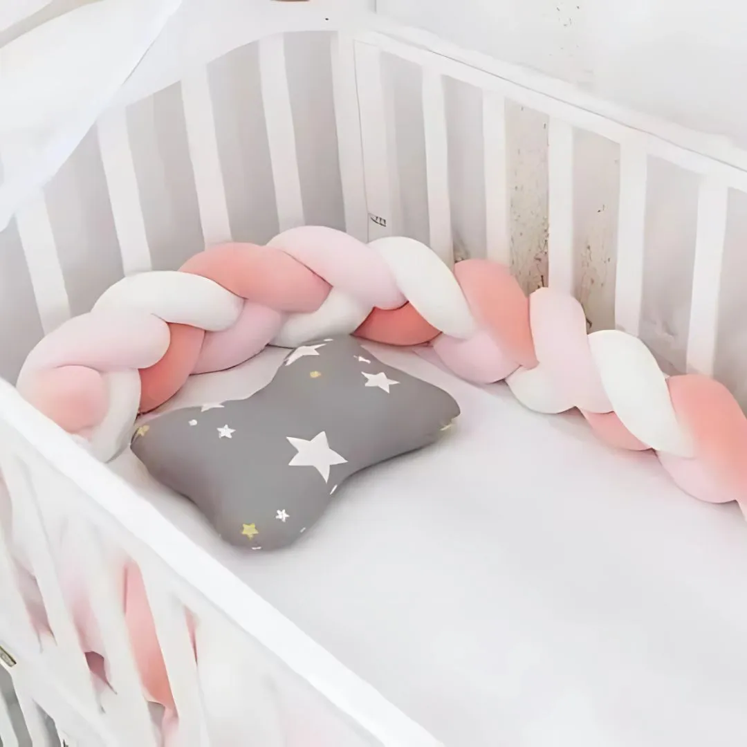 Tresse tour de lit bébé – Protection moelleuse et sécurisée contre les chocs – Confort et déco pour berceau – Image 3